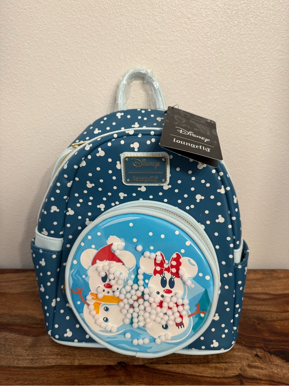 Loungefly Disney Minnie & Mickey Snow Globe Backpack - NEW, Never Used